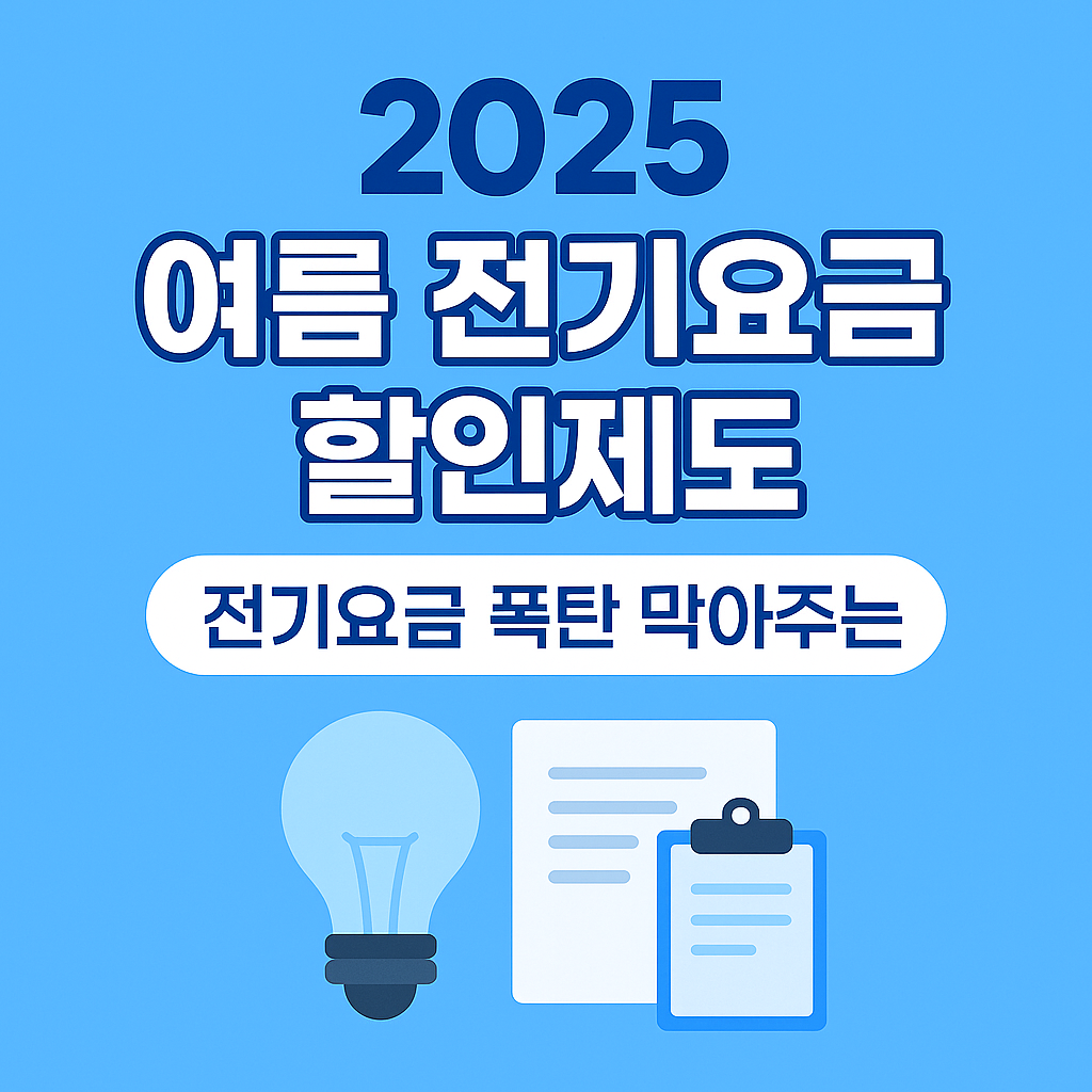 2025 여름 전기요금 할인제도 이미지