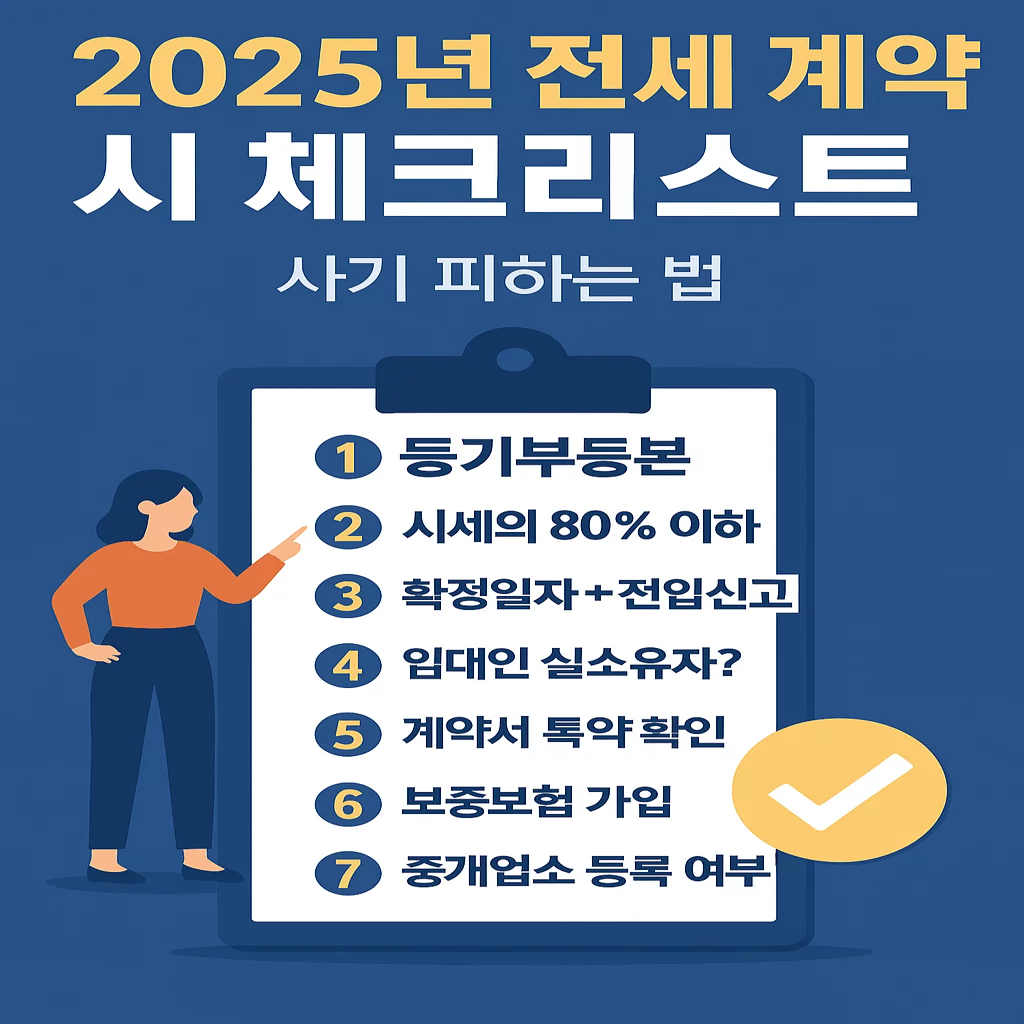 2025 전세 계약 체크리스트 이미지
