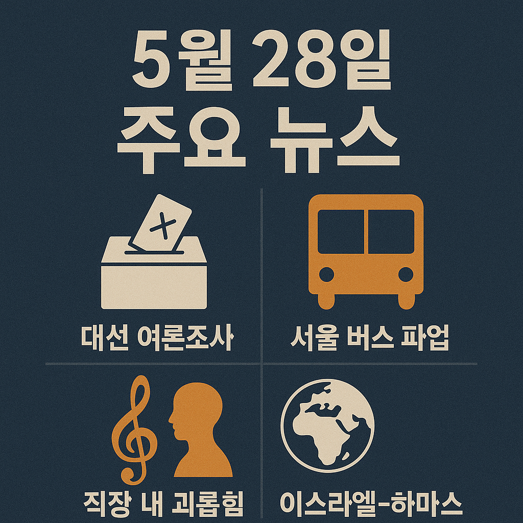 2025년 5월 28일 주요 뉴스 이미지