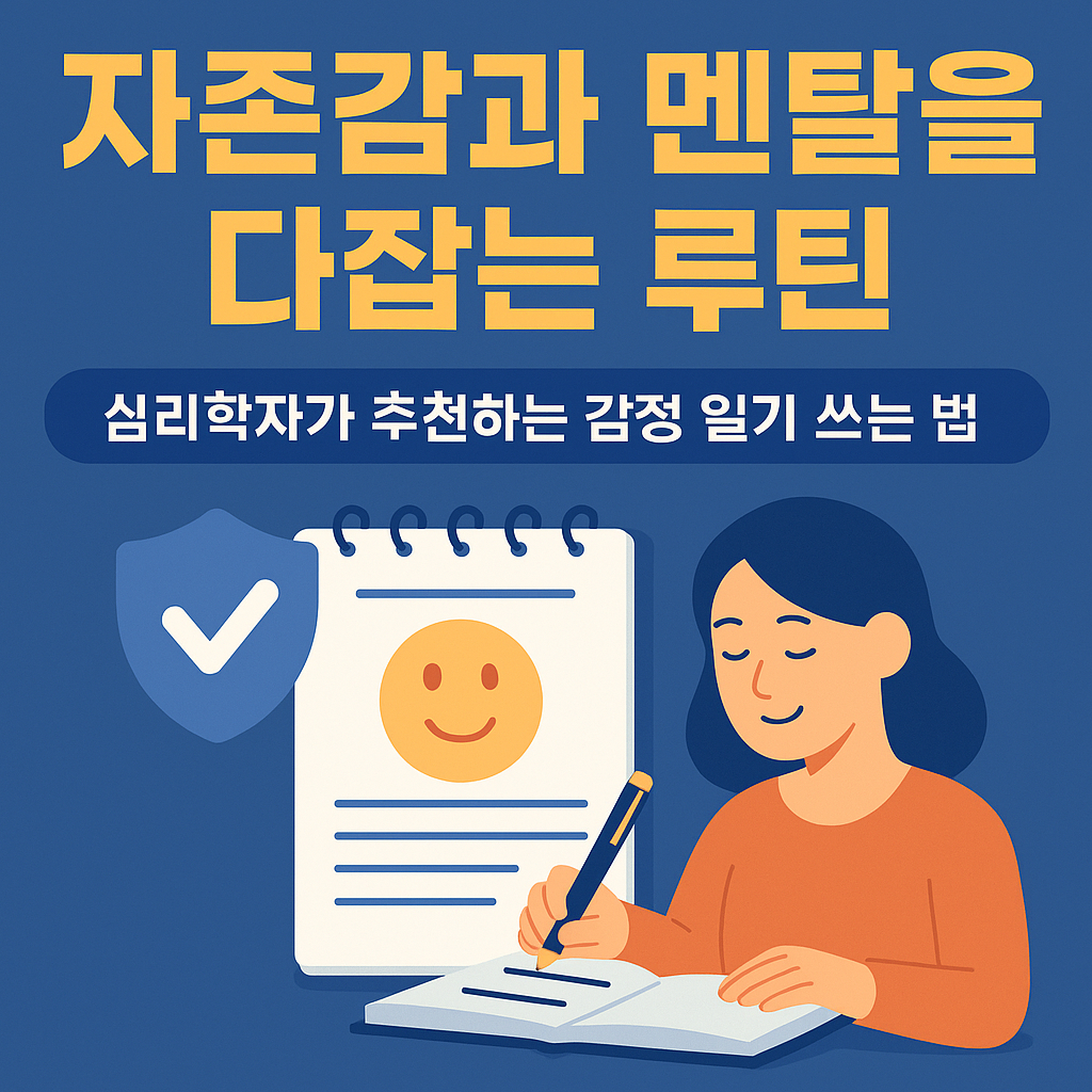 감정 일기 쓰는 법 이미지