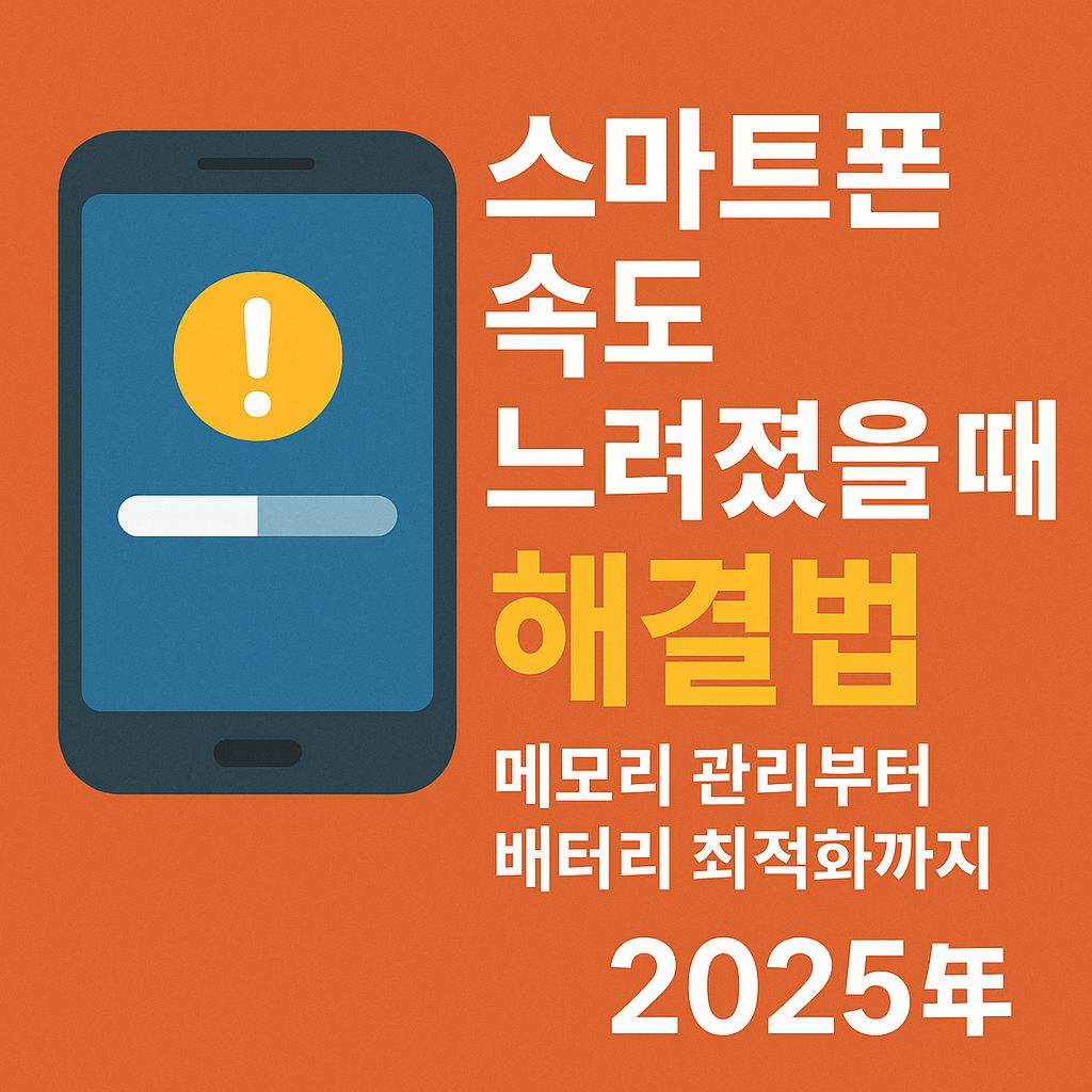 스마트폰 속도 느려짐 해결법 이미지