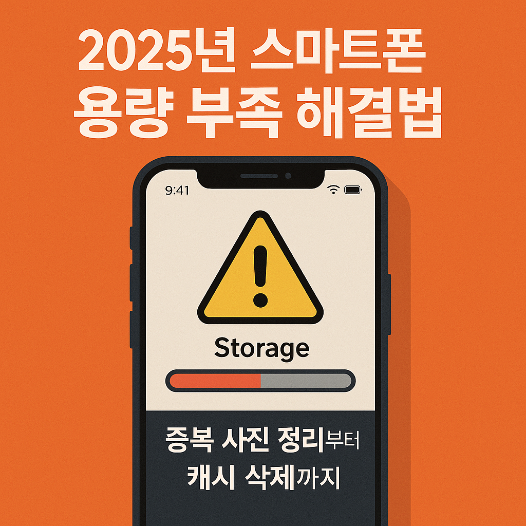 스마트폰 용량 부족 해결법 이미지