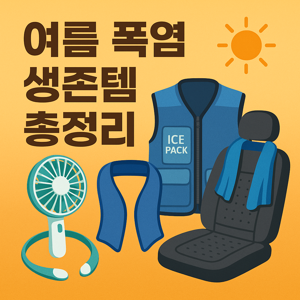 여름 폭염 생존템 이미지