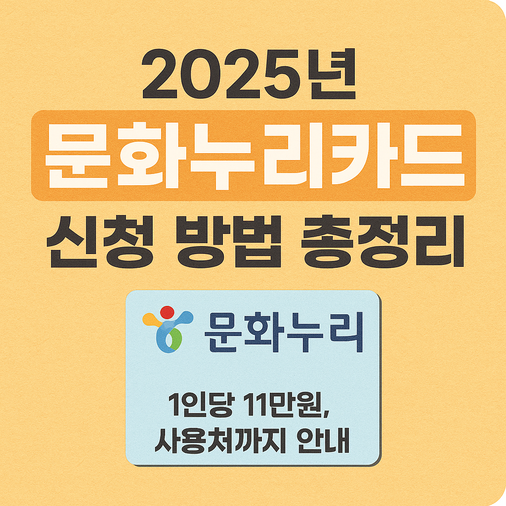2025년 문화누리카드